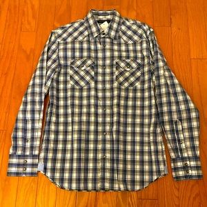 NWT Banana Republic Mens Plaid Dress Shirt SizeMedium